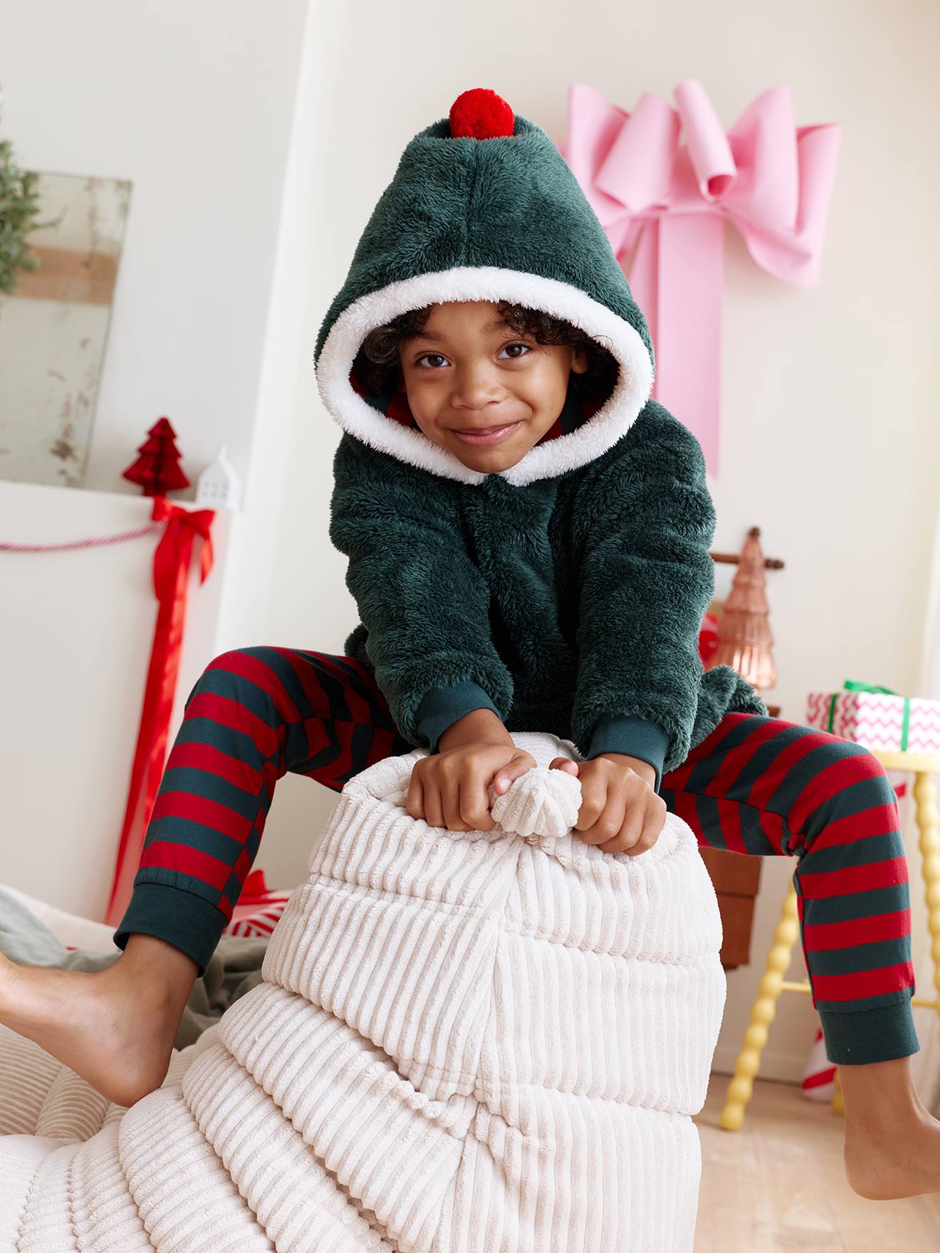 Ensemble pyjama et sweat à capuche Garçon vert