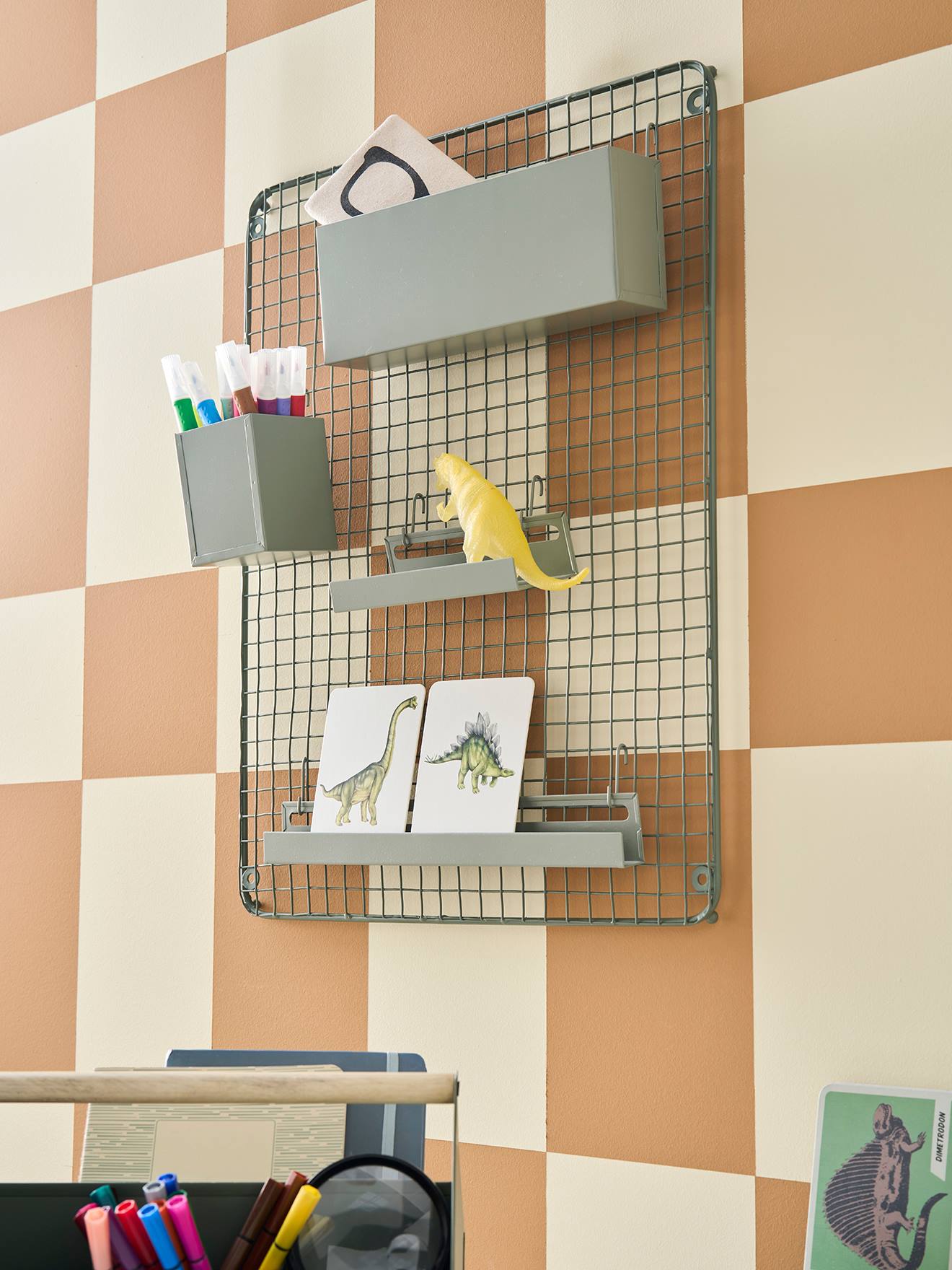 Pêle-mêle en métal vert sauge