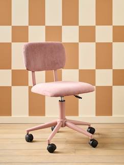 Chambre et rangement-Chaise de bureau à roulettes enfant en velours