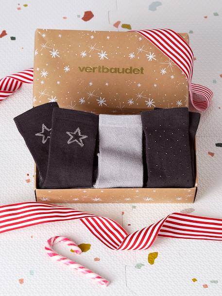 Lot de 3 paires de chaussettes JONEN fille anthracite 1 - vertbaudet enfant 