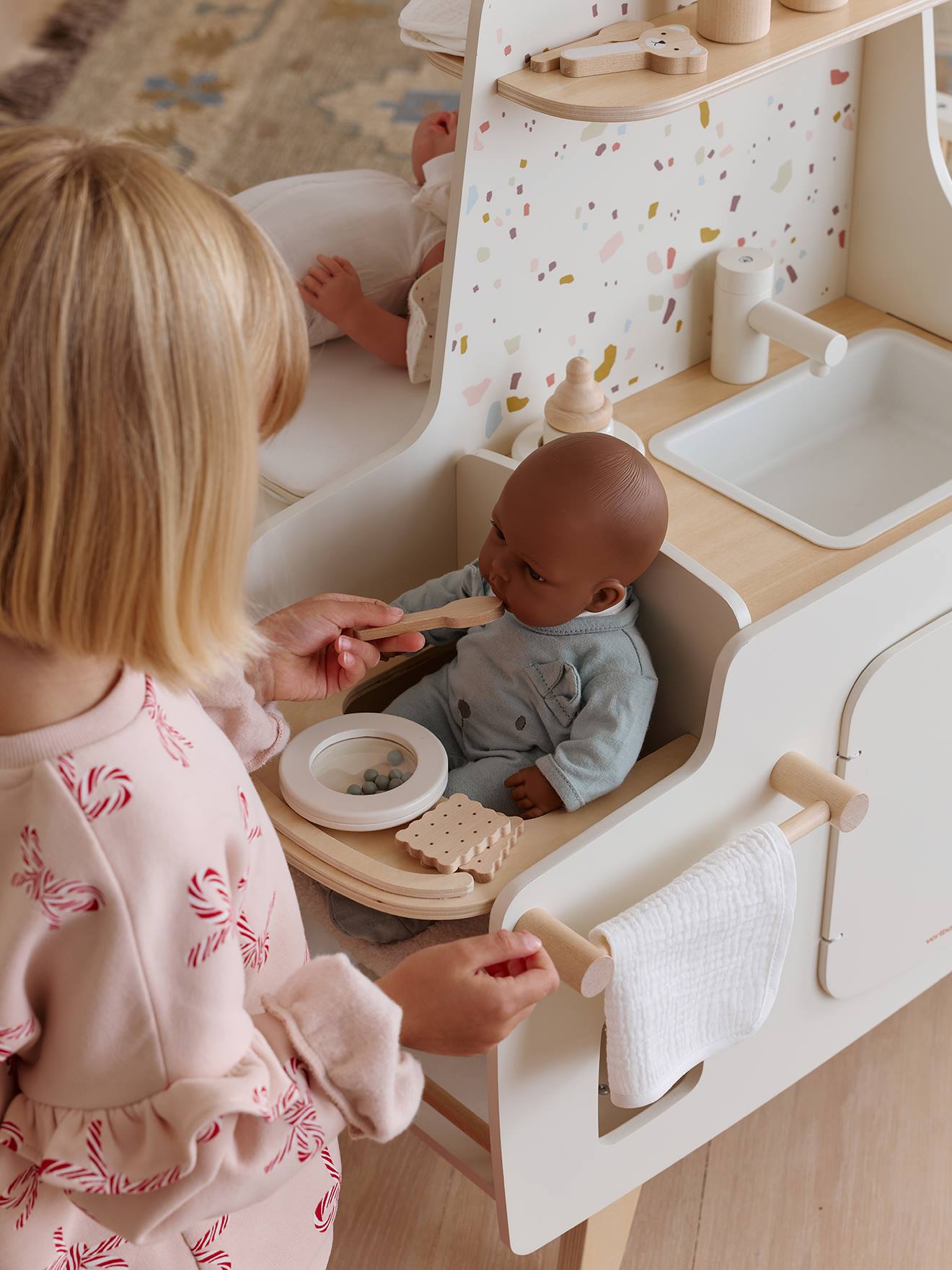 Nurserie poupon en bois FSC® blanc (Vertbaudet) - Image 1