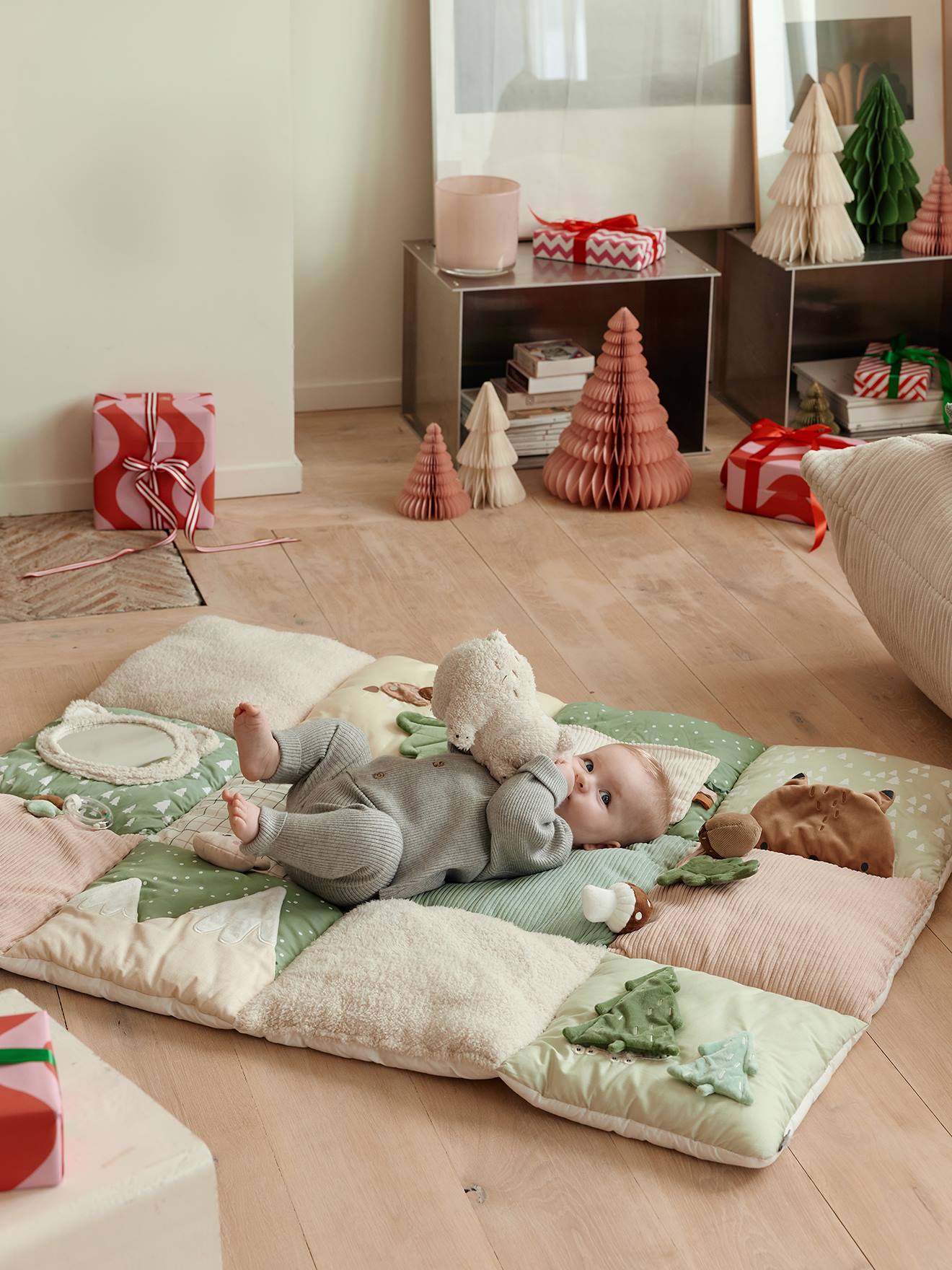Tapis d'éveil moelleux et ludique green forest