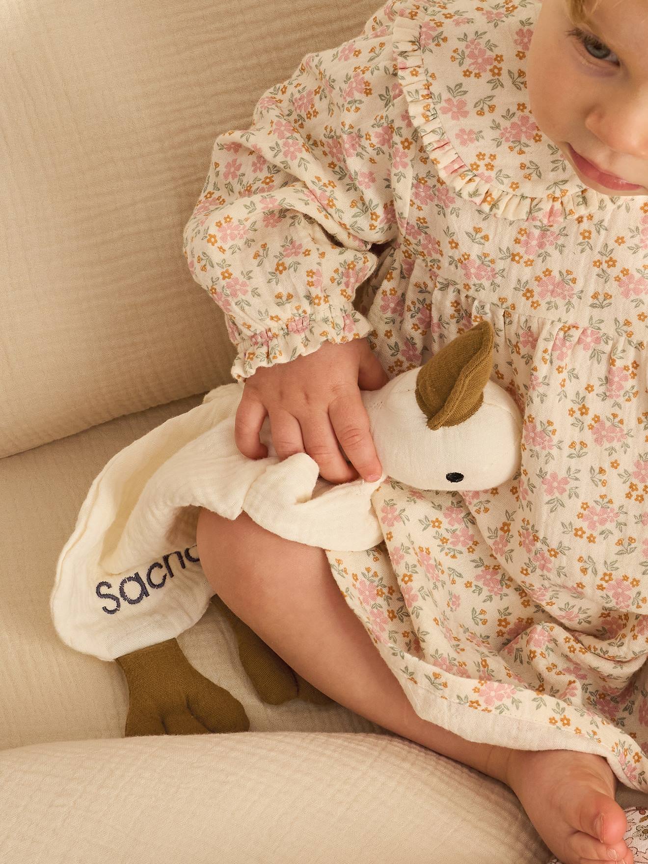 Doudou plat OIE personnalisable blanc