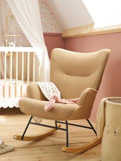 Chambre et rangement-Chambre-Fauteuil d'allaitement à bascule en tissu bouclette