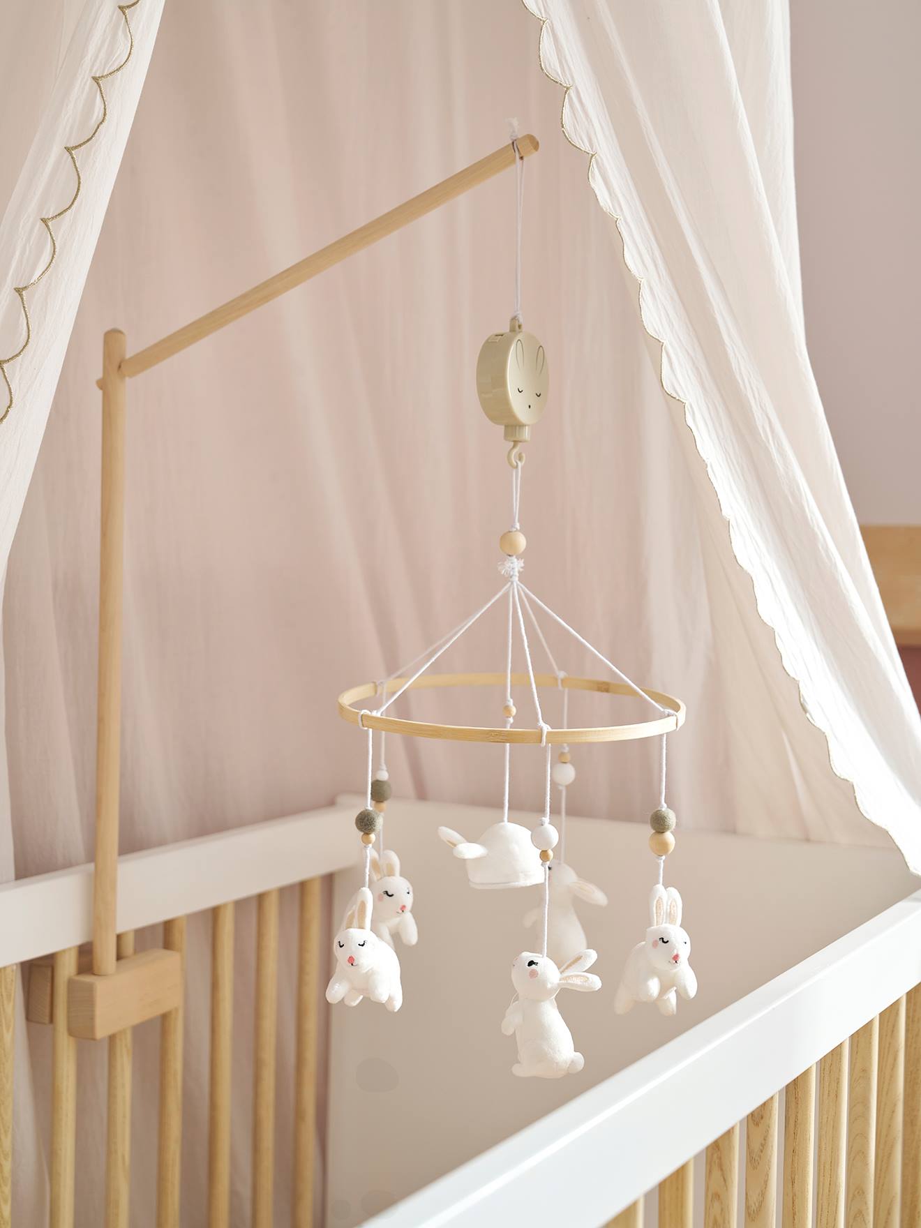 Mobile musical LAPIN bois