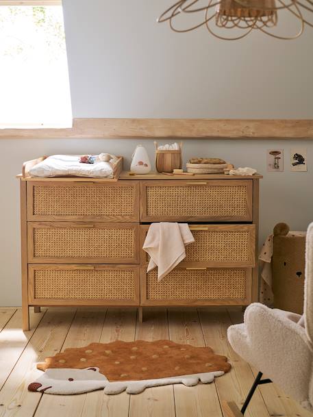 Vertbaudet - Commode double cannage ELLA avec 6 tiroirs, profondeur 42cm bois