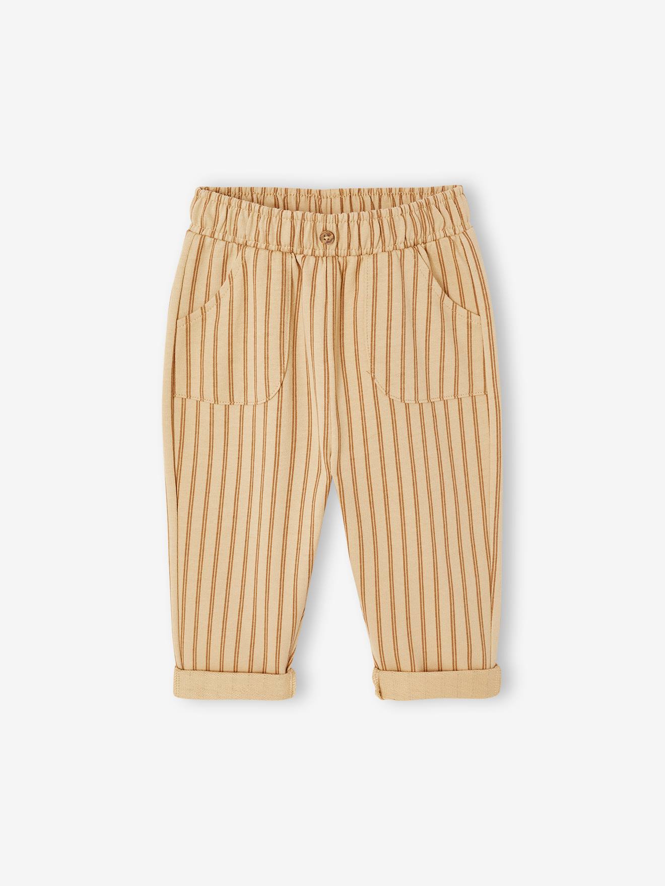Pantalon bébé molleton imprimé cappuccino