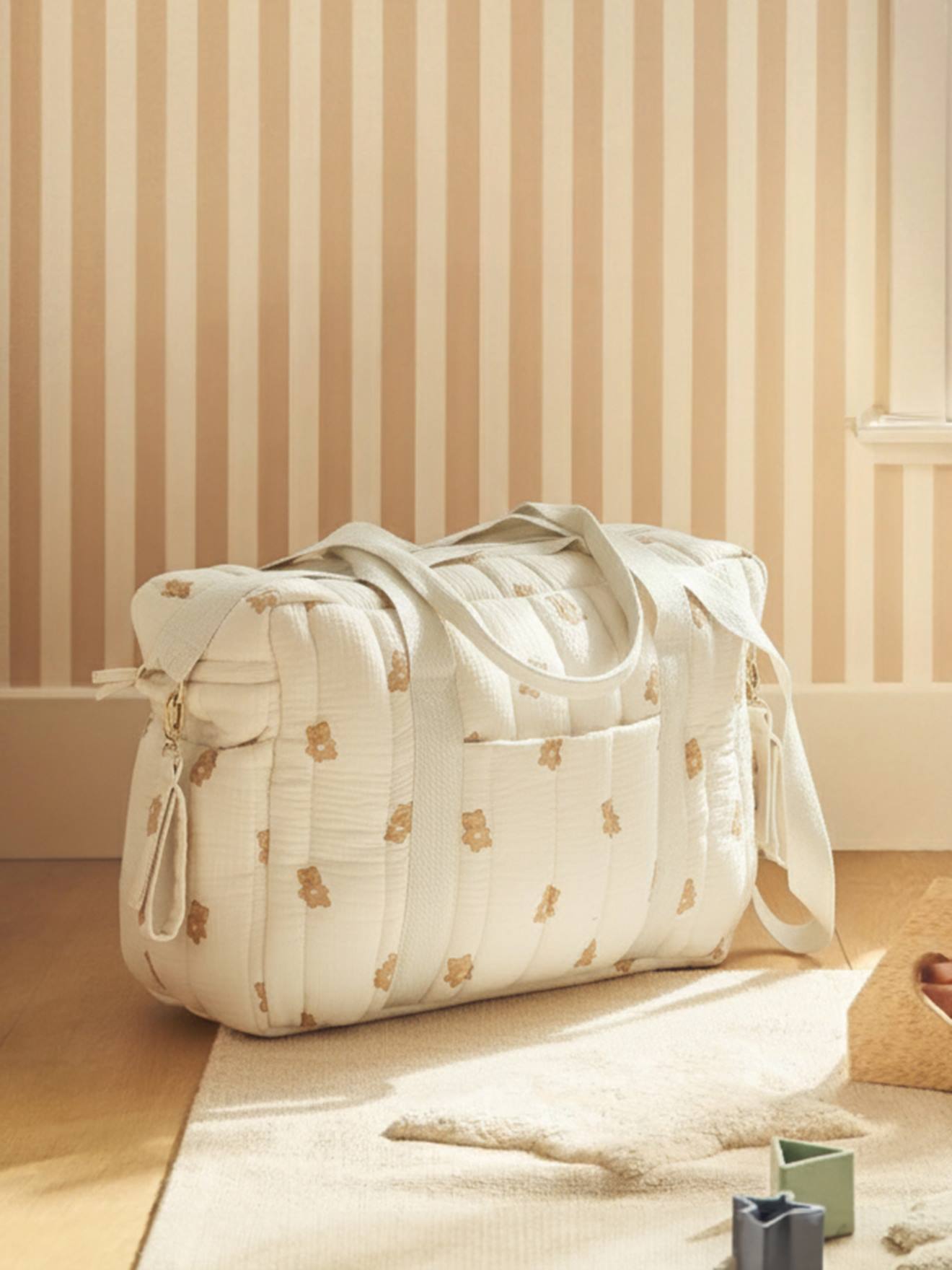 Sac à langer COLINA gaze de coton teddy (Vertbaudet) - Couverture