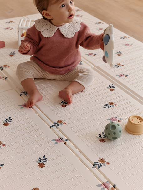 Vertbaudet - Grand tapis d'activités pliable retro flower