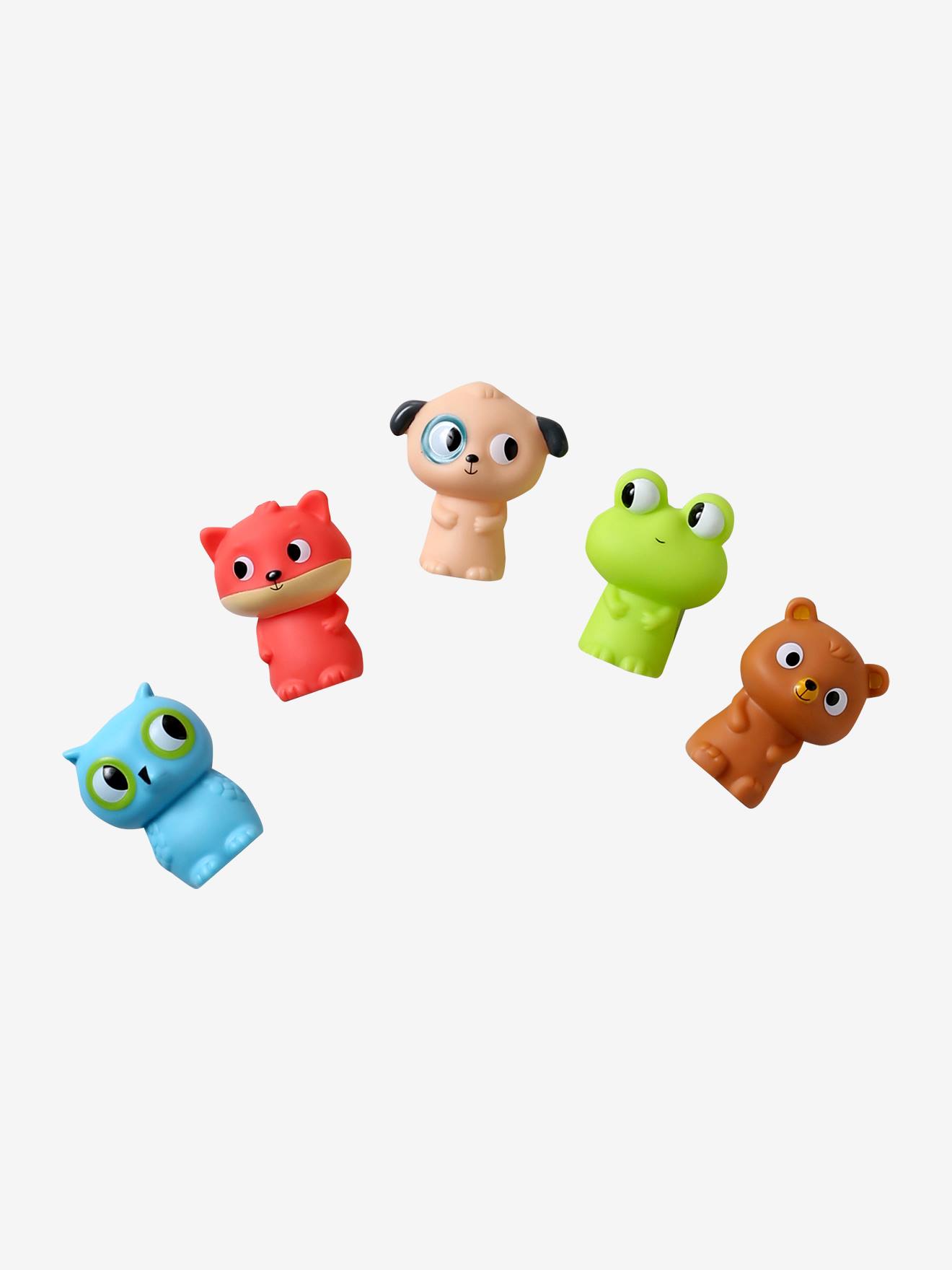 Lot 5 marionnettes à doigts multicolore