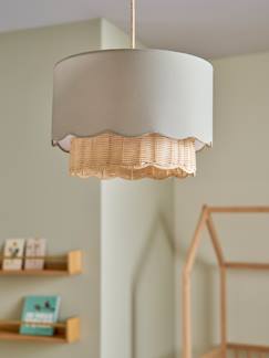 Linge de maison et décoration-Abat-jour pour suspension Festons tissu et rotin