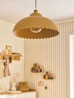 Linge de maison et décoration-Abat-jour pour suspension en métal, détail feston