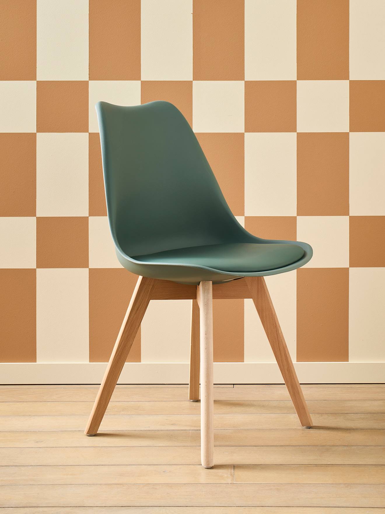 Chaise enfant primaire Scandinave vert