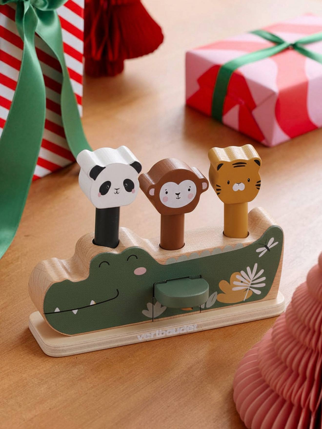 Pop-up 3-en-1 de la jungle TANZANIE en bois FSC® - vert