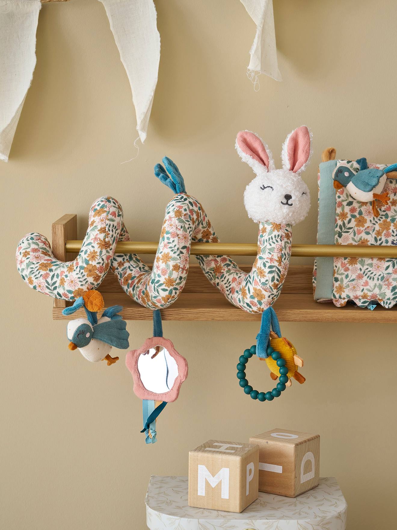 Spirale d'activités RETRO FLOWER jaune