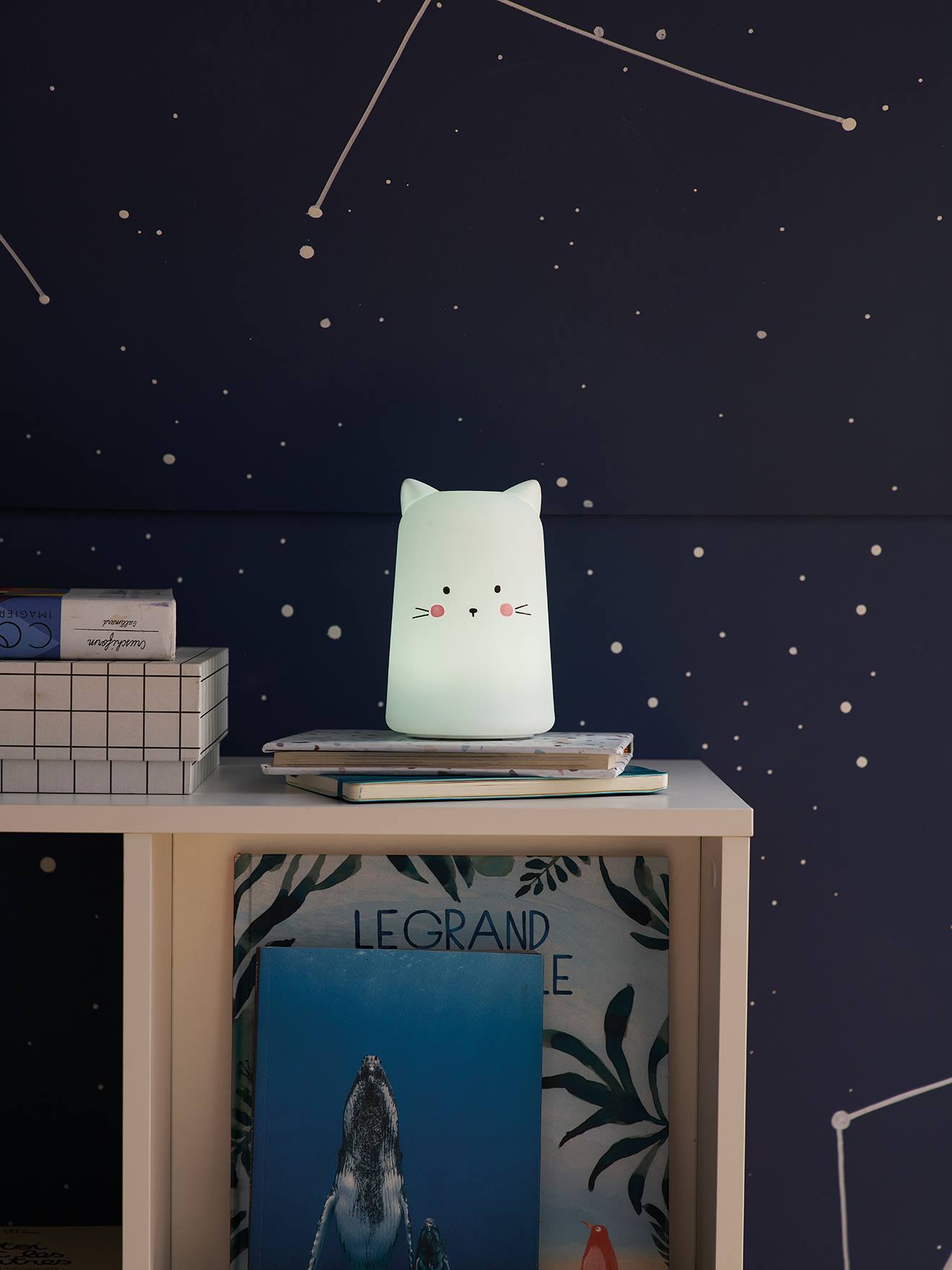 Veilleuse Chat blanc (Vertbaudet) - Image 1