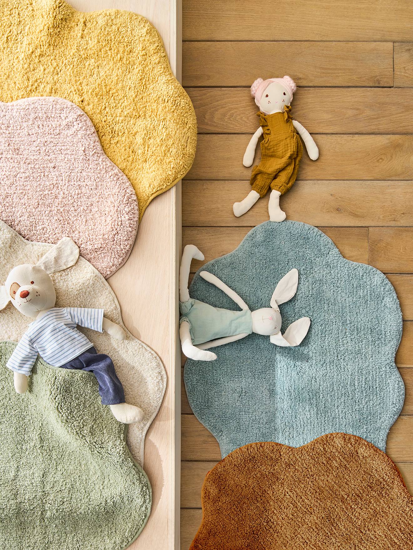 Tapis Nuage éponge rose poudré (Vertbaudet) - Image 2