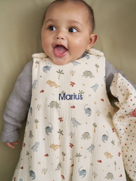 Vertbaudet - Gigoteuse personnalisable en gaze de coton MINISAURUS multicolore
