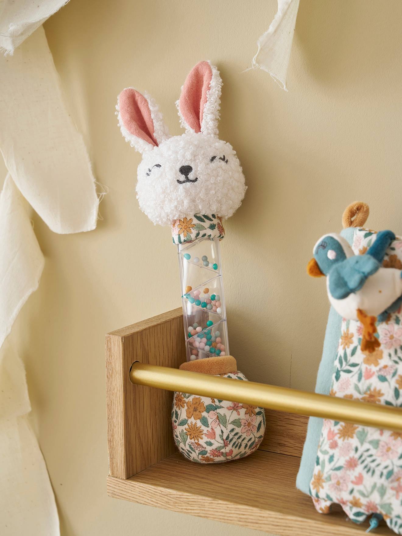 Bâton de pluie RÉTRO FLOWER jaune