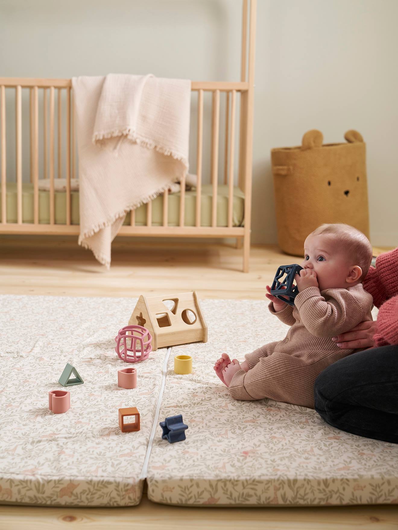 Tapis de motricité pliable et déhoussable babylon