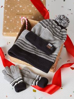Coffret Noël bonnet Urban Park + snood + moufles/gants garçon  - vertbaudet enfant