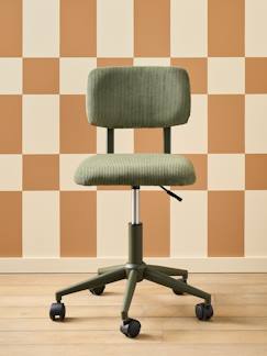 -Chaise de bureau à roulettes enfant en velours
