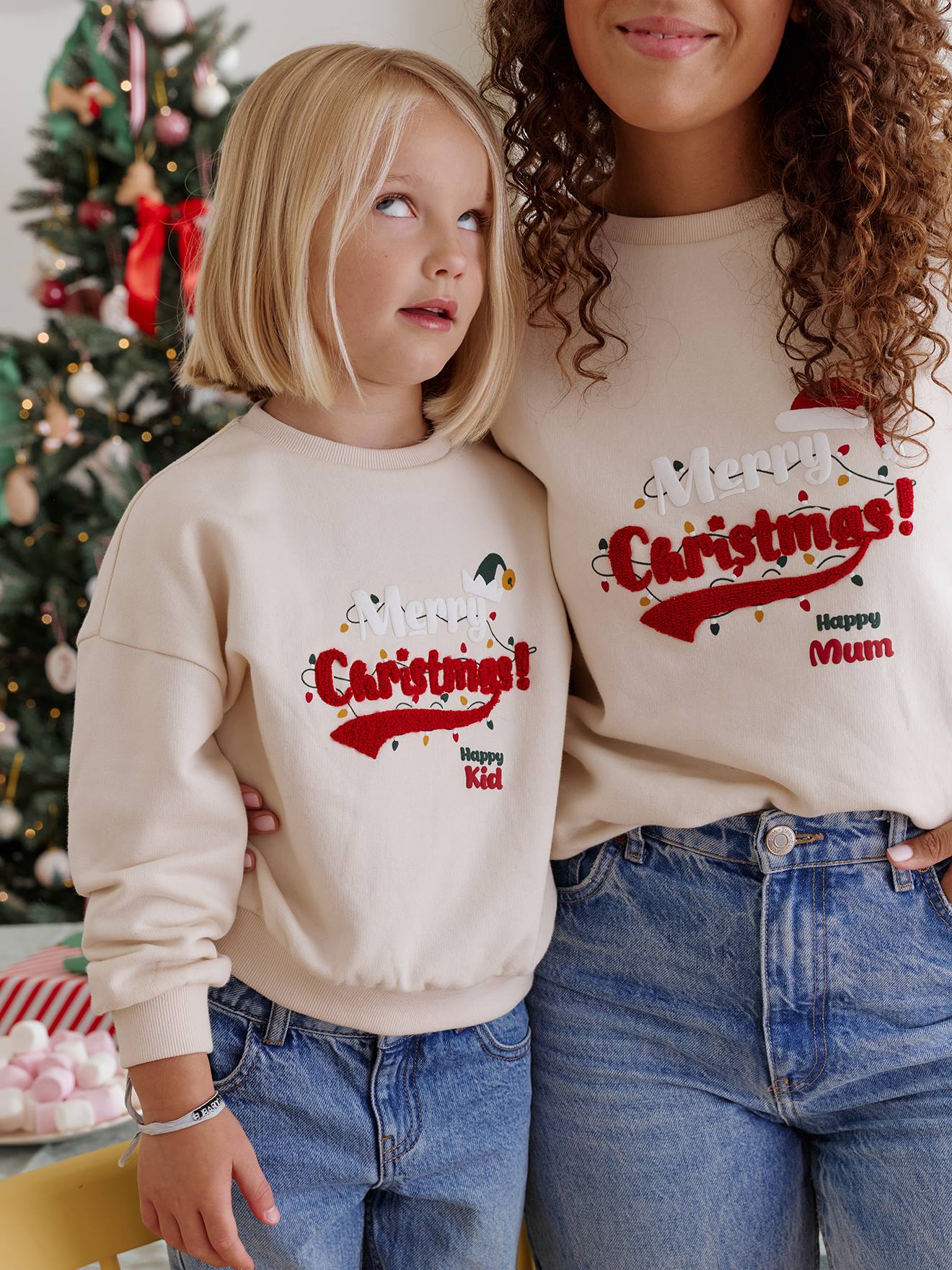 Sweat enfant noël capsule famille vanille