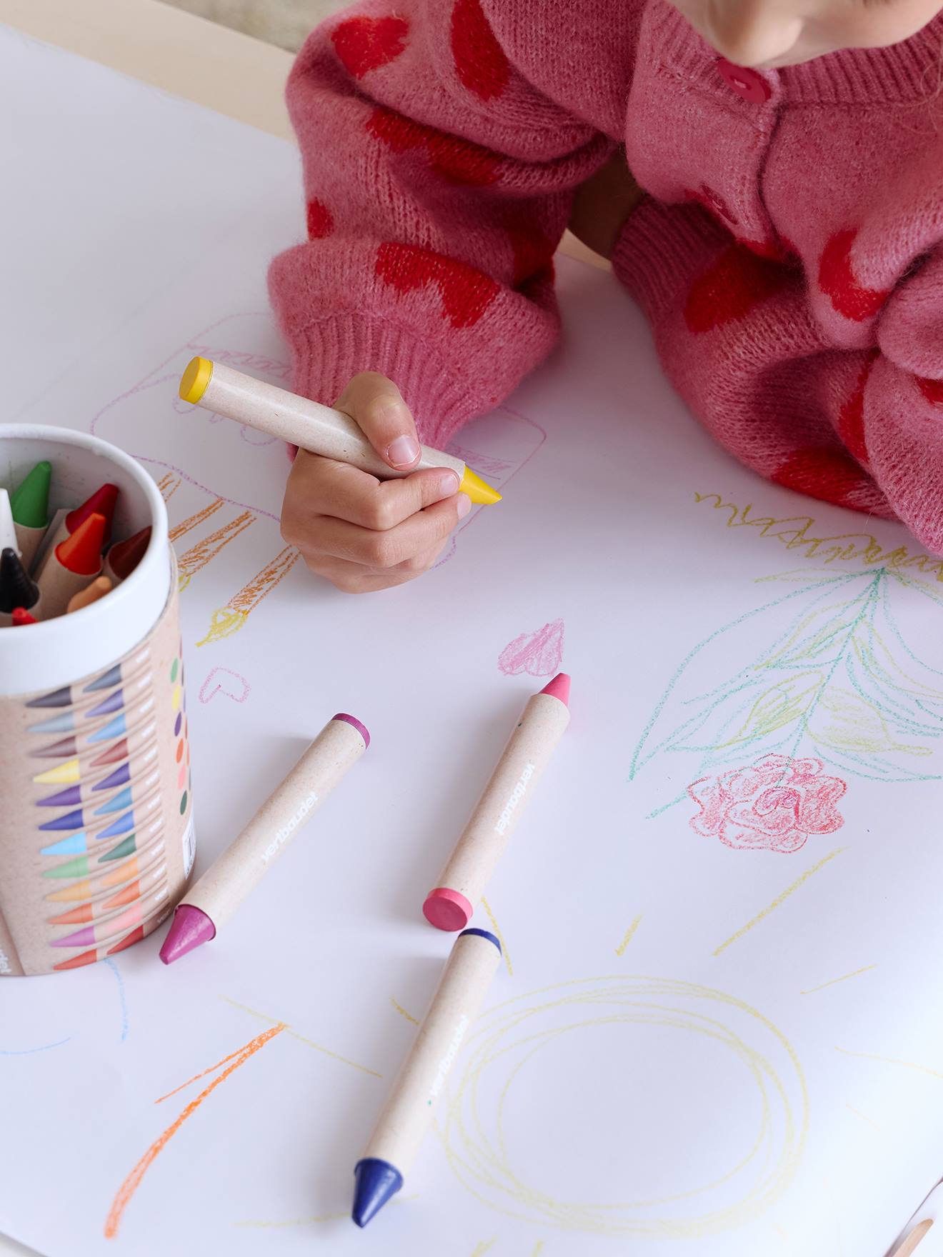 CRAYOLA Set De 24 Crayons De Cire – Couleurs Vives, Format 9 Cm, Pour École Et Loisirs Créatifs