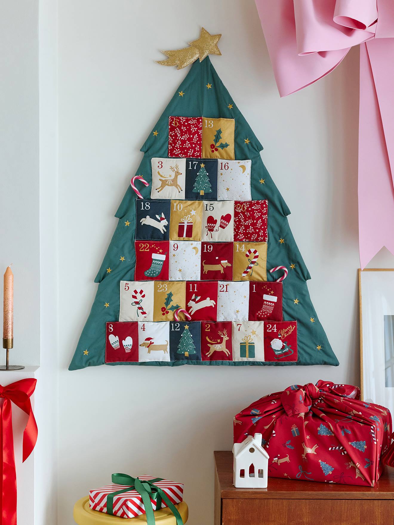 Calendrier de l'avent Sapin vert