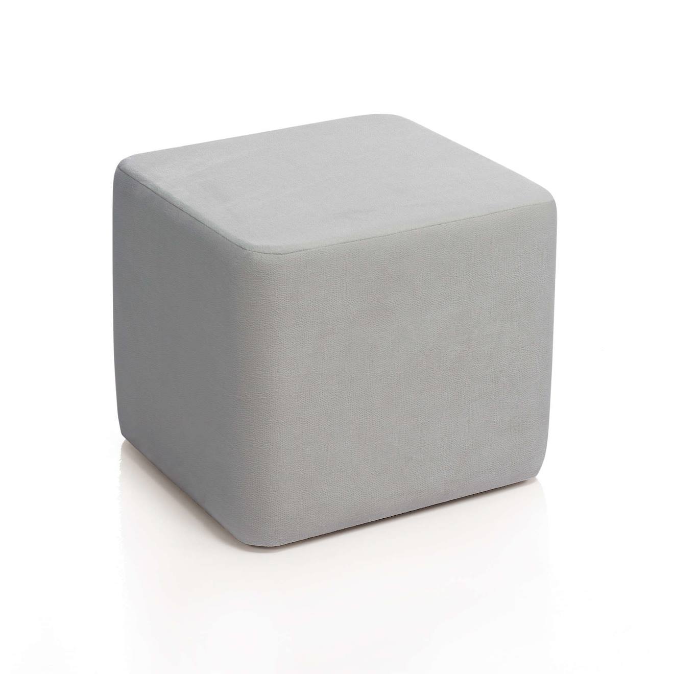 Pouf Carré En Tissu Pour Enfant Gris