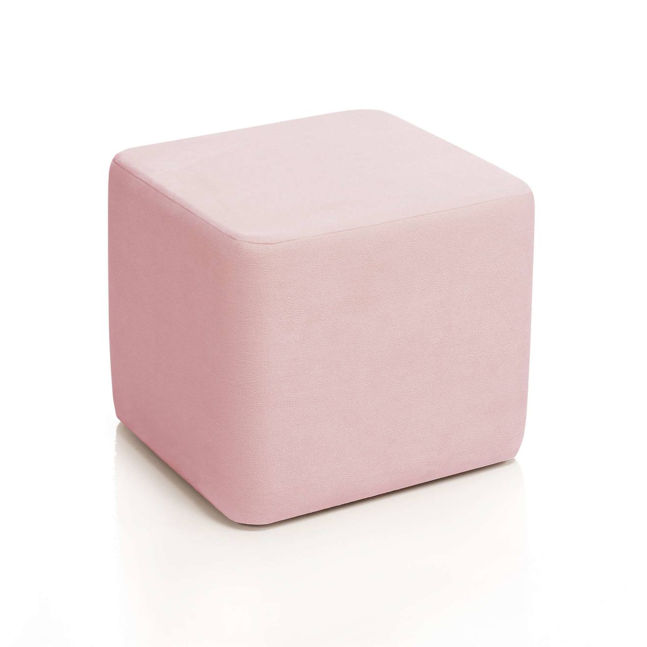 Pouf Carré En Tissu Pour Enfant Rose