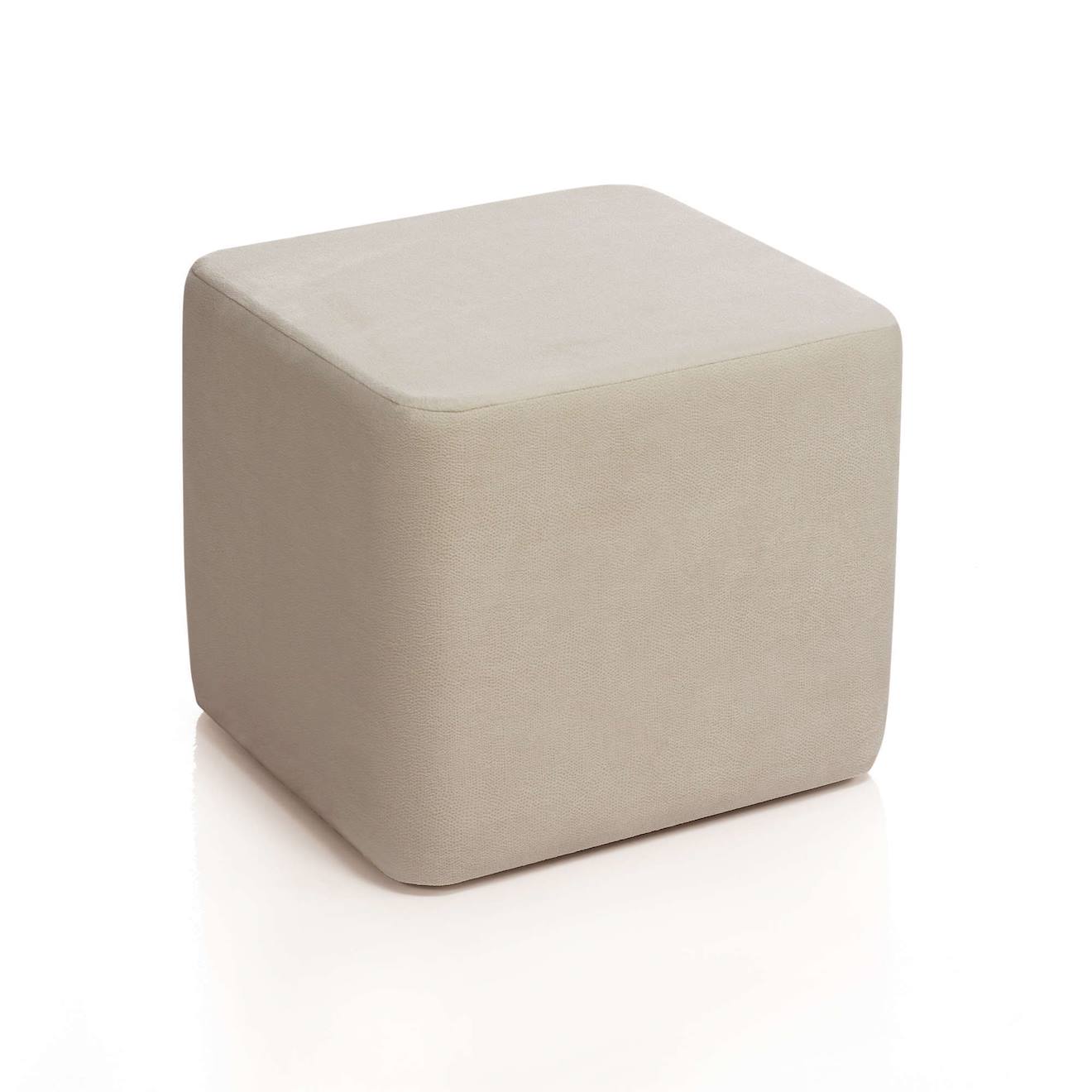 Pouf Carré En Tissu Pour Enfant Beige