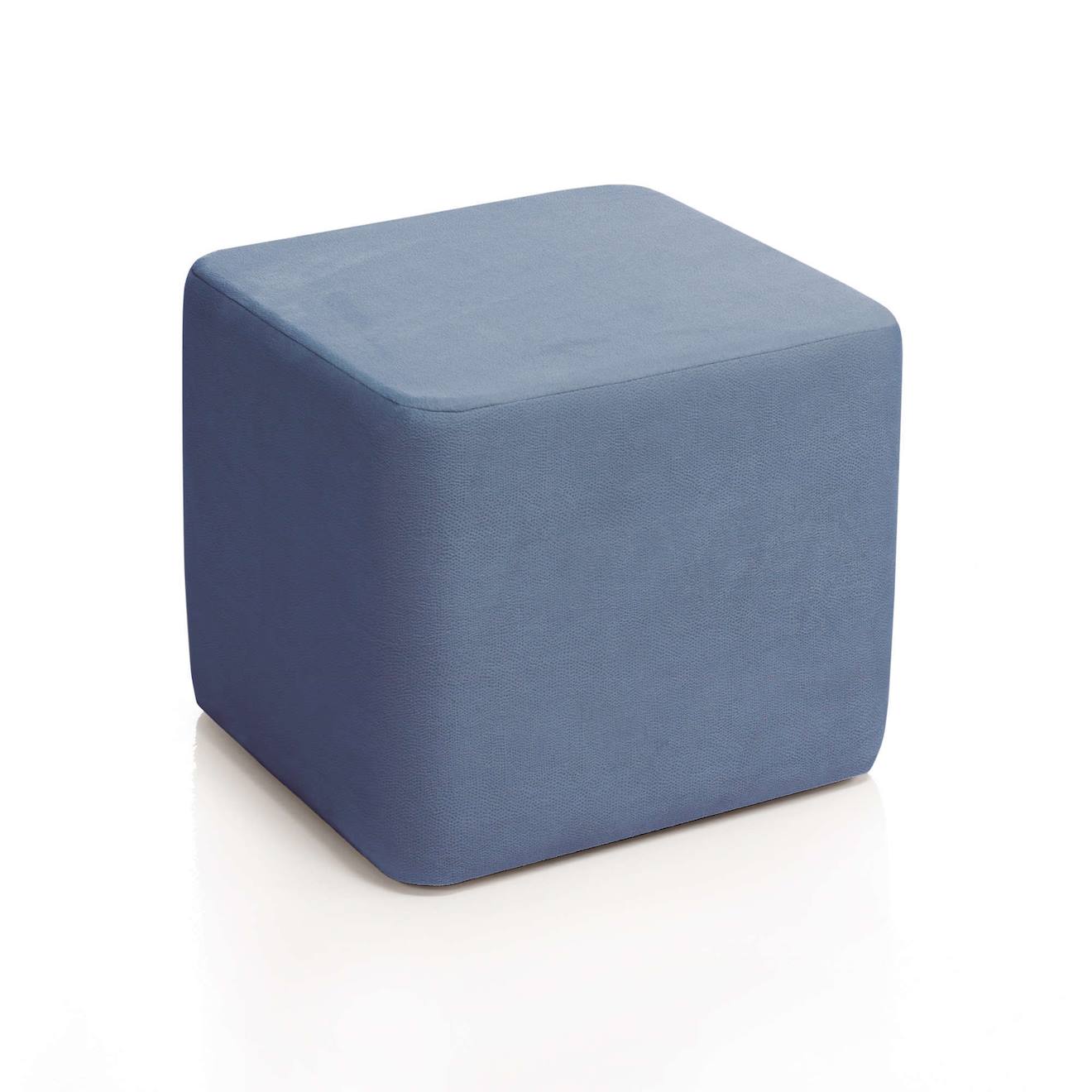 Pouf Carré En Tissu Pour Enfant Bleu