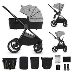 Puériculture-Poussette 2 en 1 légère pliage compact + nacelle et siège poussette réversible
