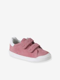Chaussures-Baskets enfant fille cuir à scratchs