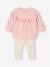 Ensemble bébé fille sweat à volant + legging écru+rose 11 - vertbaudet enfant 