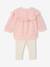 Ensemble bébé fille sweat à volant + legging écru+rose 15 - vertbaudet enfant 