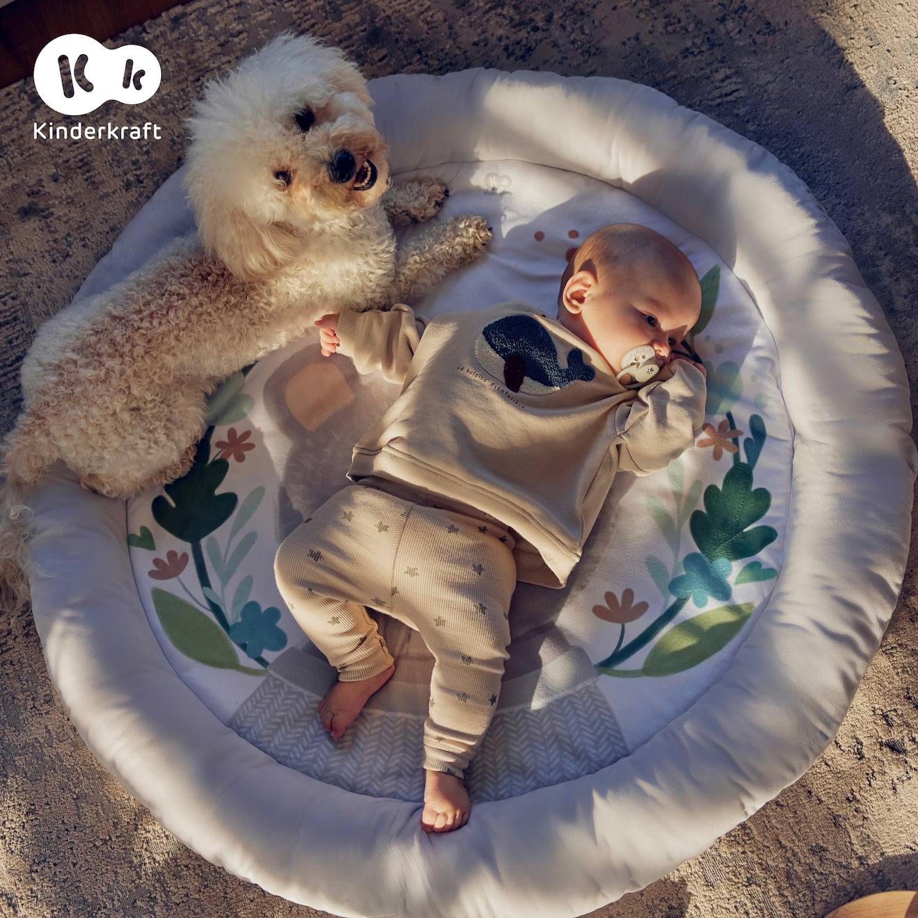 Tapis D’éveil Kinderkraft Cozyplay Avec Arceaux De Jeux, Jouets Sensoriels, Tapis Lavable, Pliable Et Matière Douce Gris (Kinderkraft) - Image 3