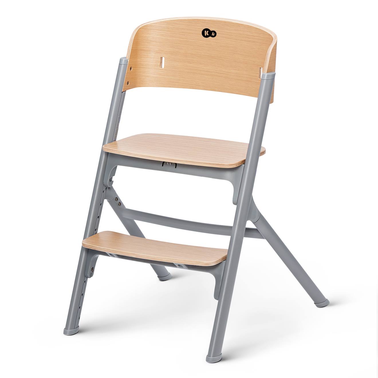 Chaise Haute Avec Design Moderne Et Soutien Ergonomique Gris (Kinderkraft) - Image 2