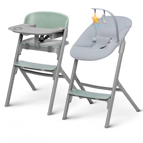 Kinderkraft - Chaise Haute 4 En 1 Avec Réglage De Hauteur Et Transat Vert