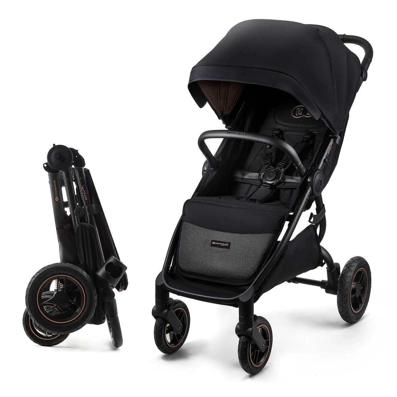 Poussette Canne Compacte Légère 27 Kg Noir