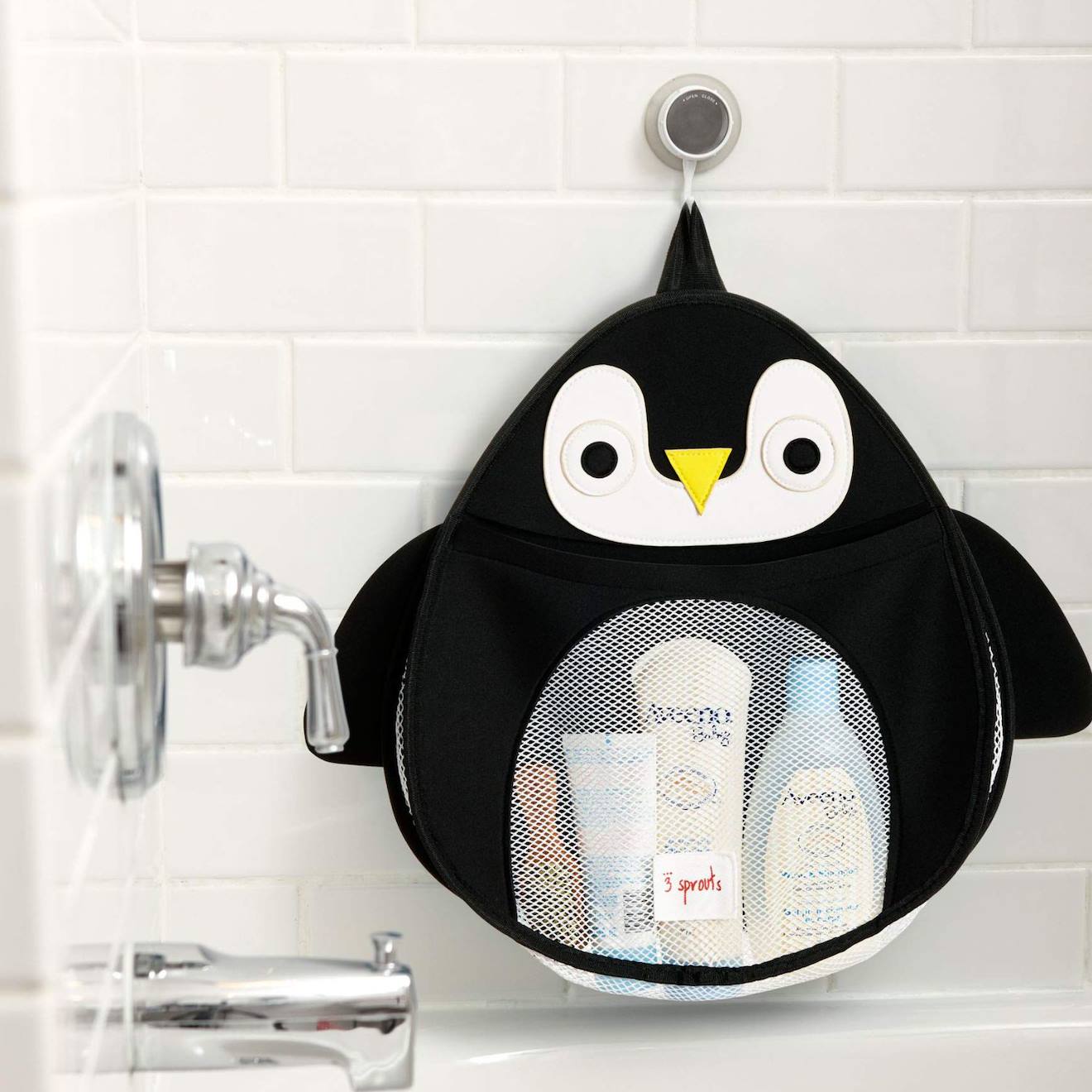 Filet De Rangement Pour Le Bain Pingouin Noir (3 sprouts) - Image 2