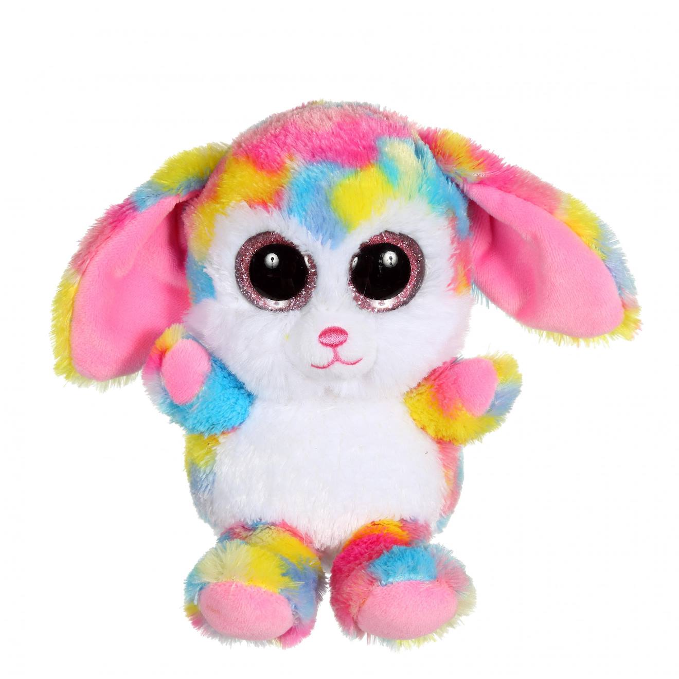 Peluche - Troody - Brilloo Friends Lapin Jaune Et Rose 13 Cm Jaune
