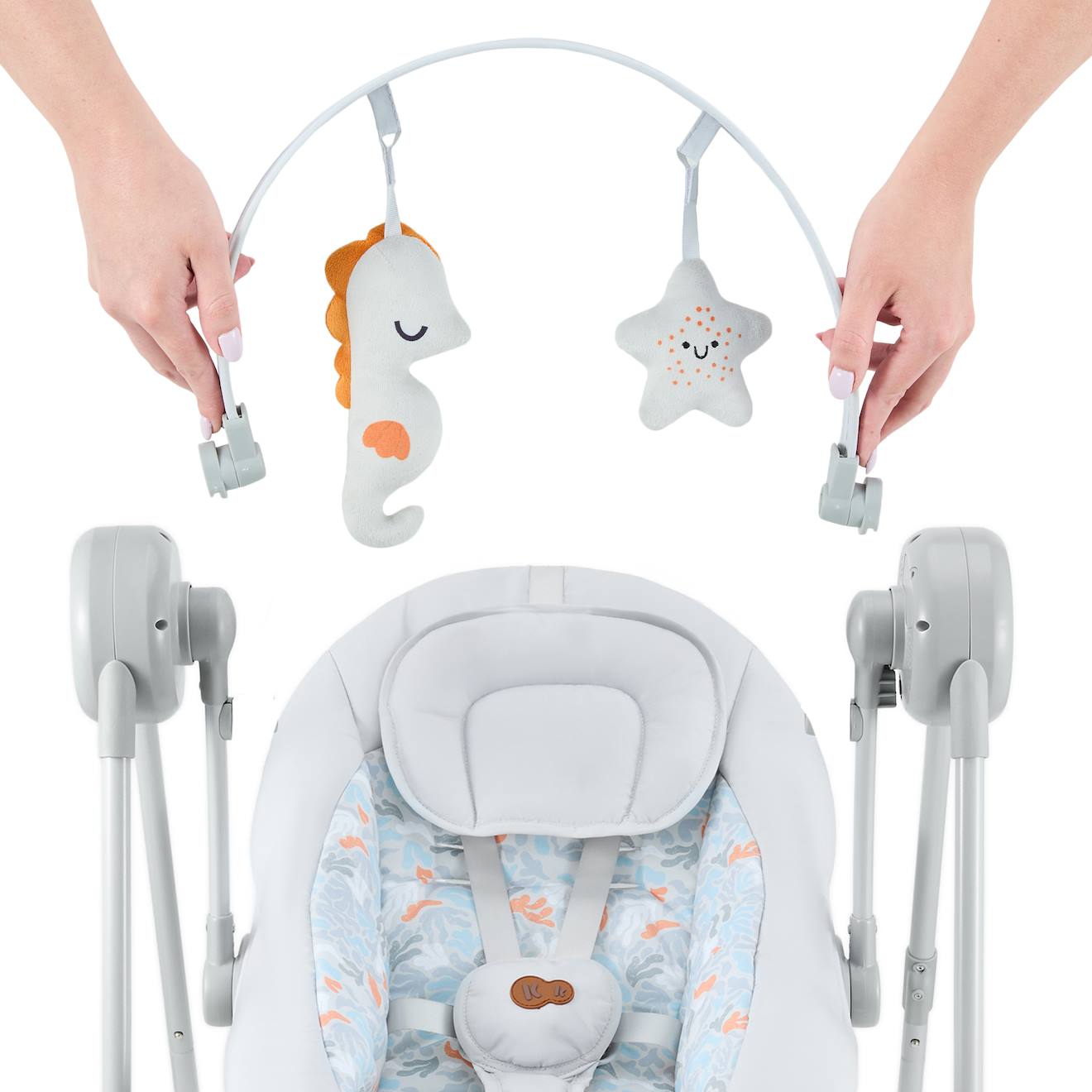 Balancelle Transat Électrique Pour Bébé Gris (Kinderkraft) - Image 2