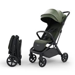 Puériculture-Poussette-Poussette compacte pliage automatique avec suspension, capote imperméable, légère