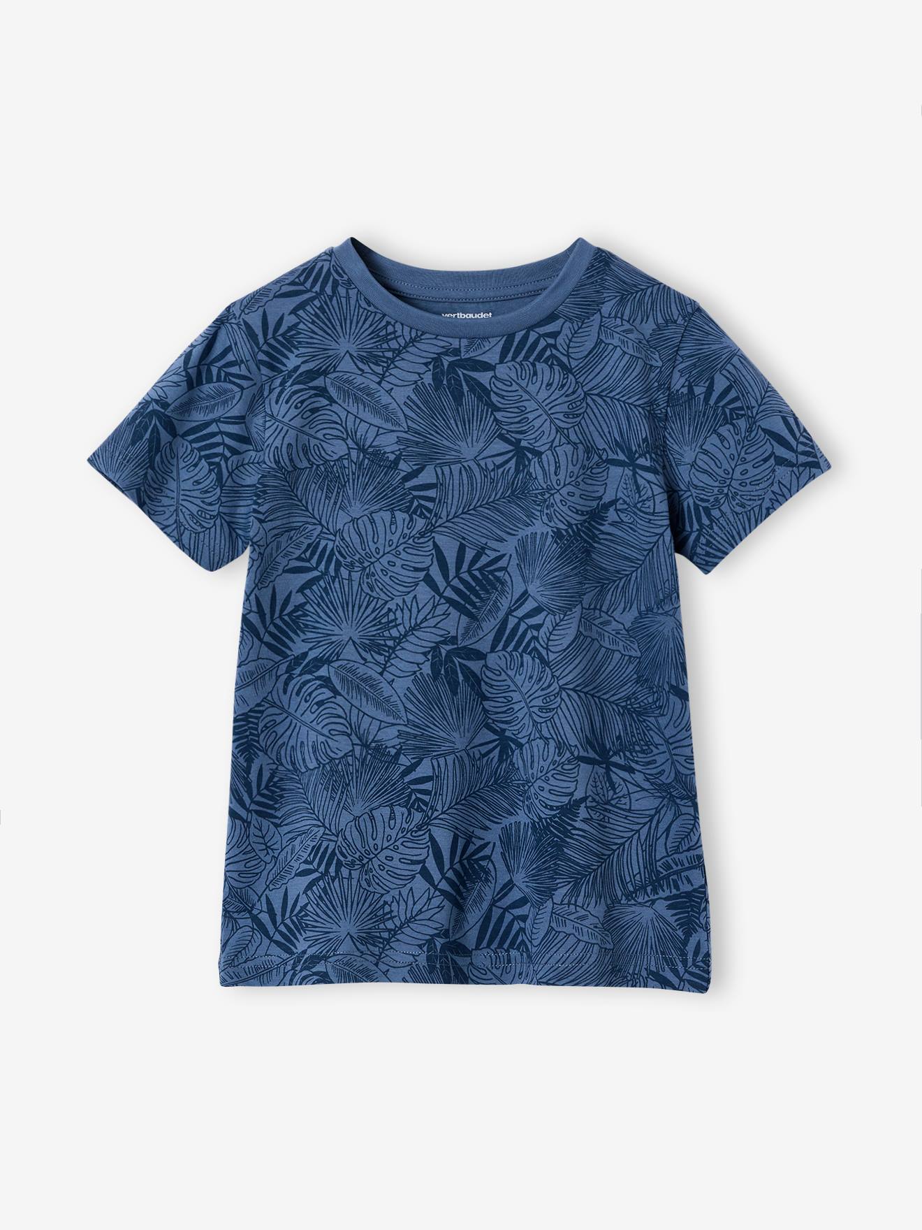 T-shirt garçon imprimé bleu jean