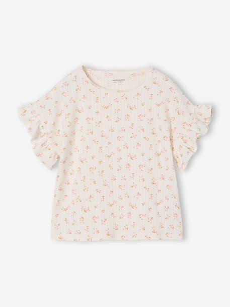 T-shirt fille en maille pointelle  - vertbaudet enfant