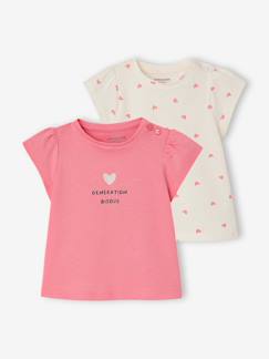 Lot 2 T-shirt bébé fille fantaisie  - vertbaudet enfant