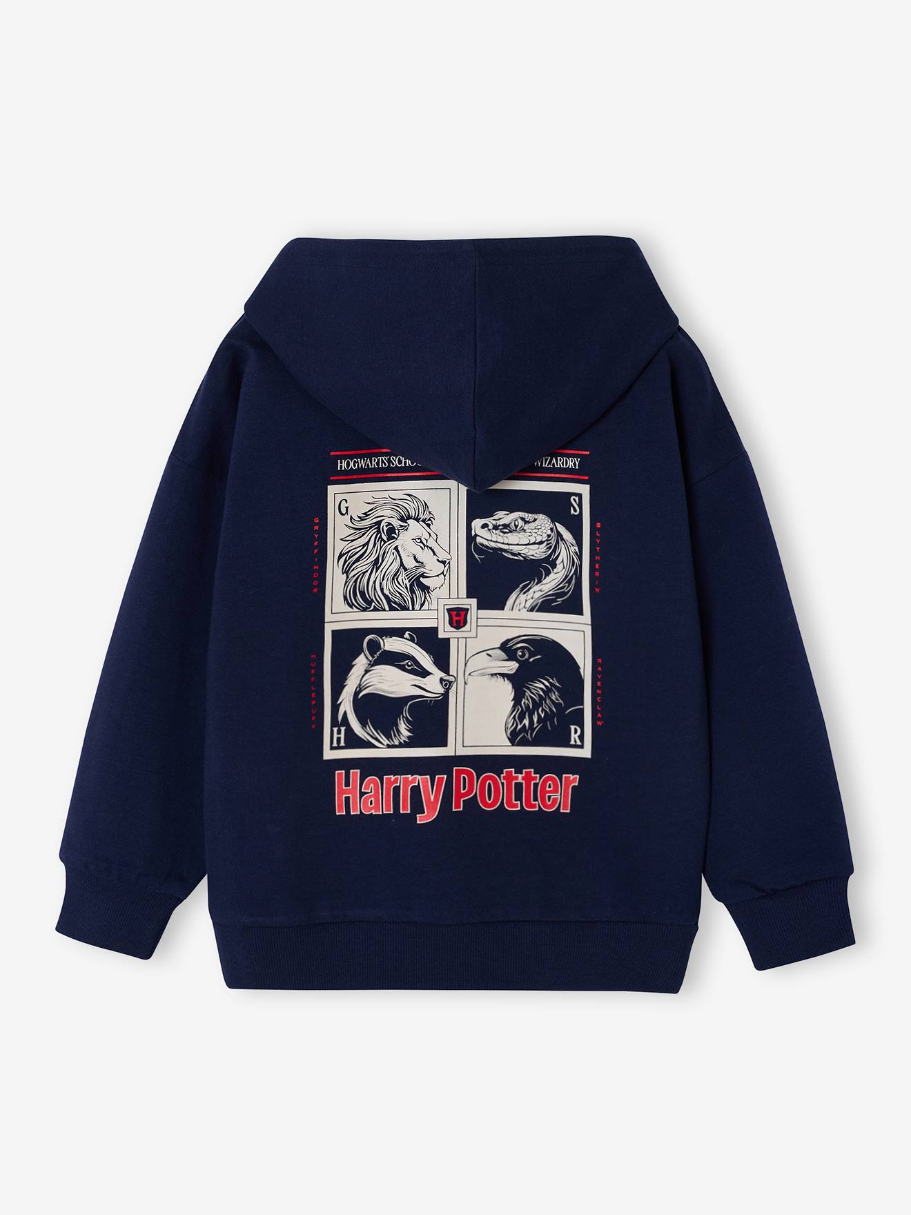 Sweat à capuche garçon Harry Potter marine