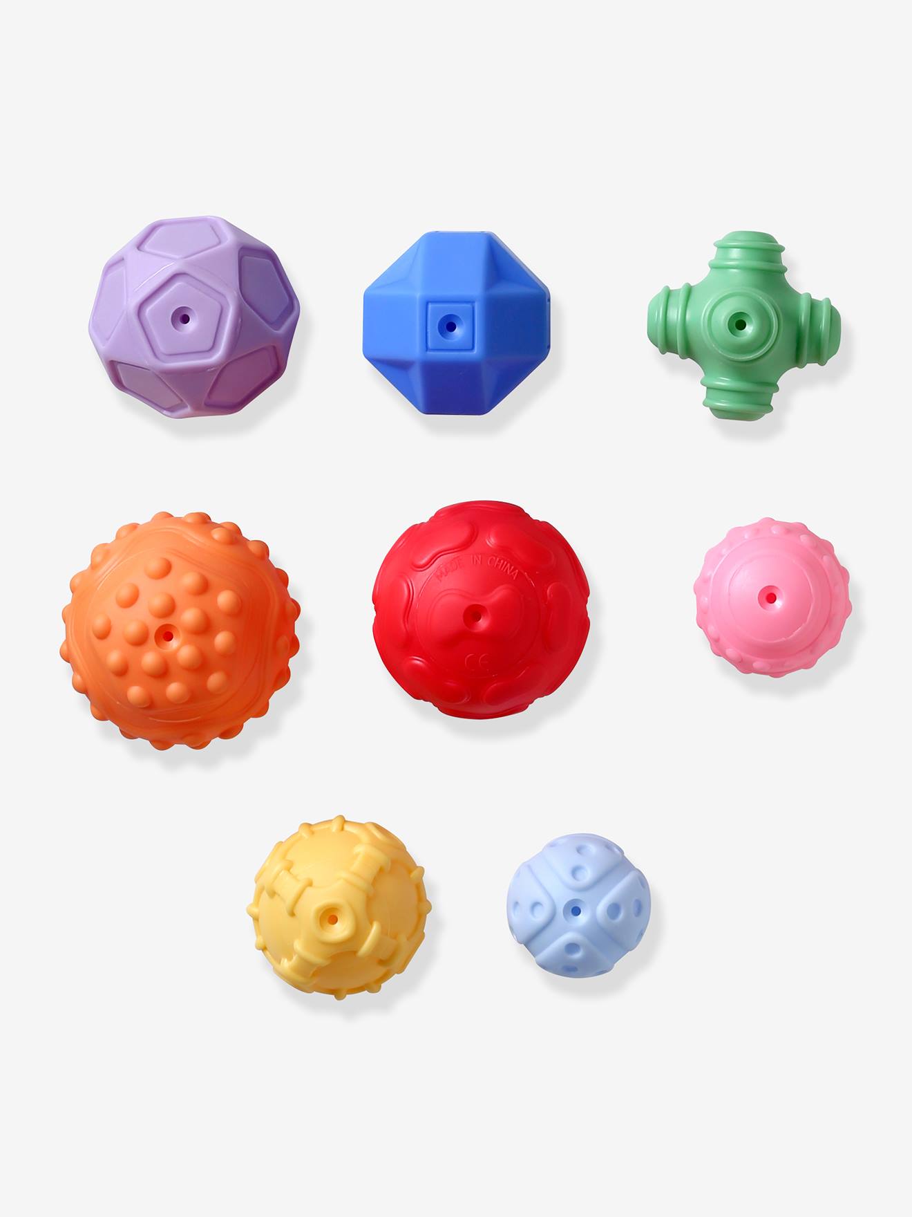 Lot de 8 balles sensorielles jaune (Vertbaudet) - Image 1